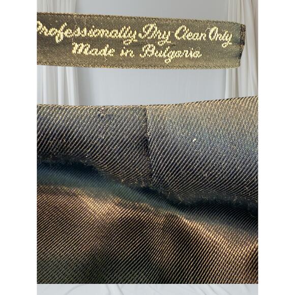 Vintage Silver Cloud Men’s Black Cashmere Blend Long Wool Overcoat Italy Fabric - Picture 6 of 8